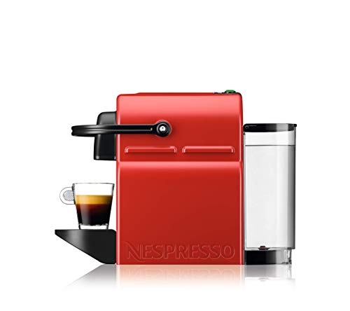 Nespresso Inissia – Machine à Café à Capsules, Rouge Rubis, Réservoir 0,7 L