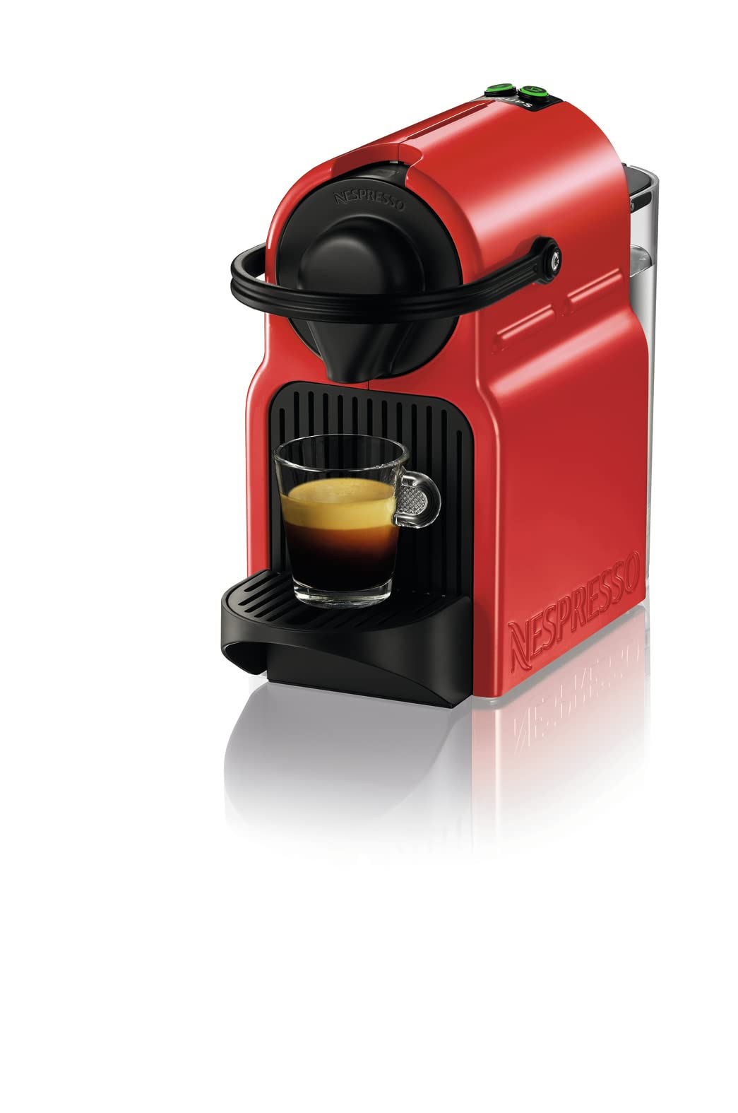 Nespresso Inissia – Machine à Café à Capsules, Rouge Rubis, Réservoir 0,7 L