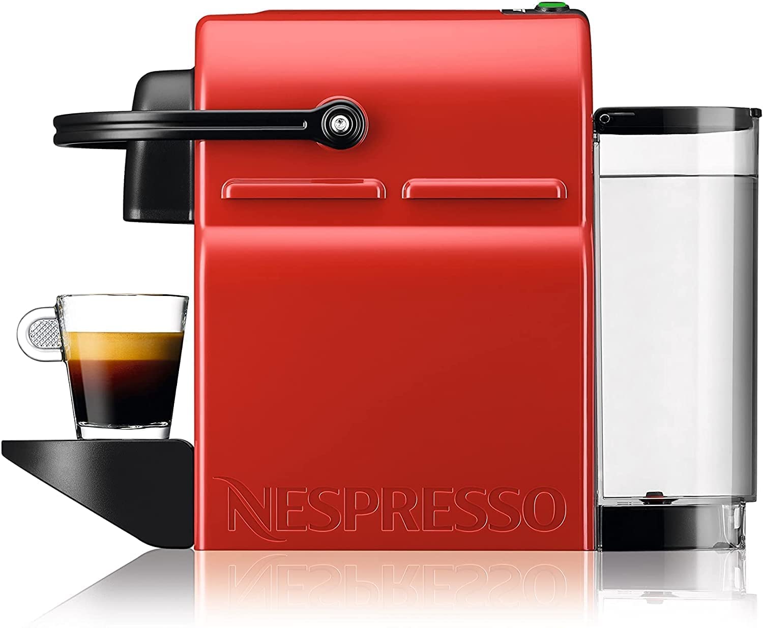 Nespresso Inissia – Machine à Café à Capsules, Rouge Rubis, Réservoir 0,7 L
