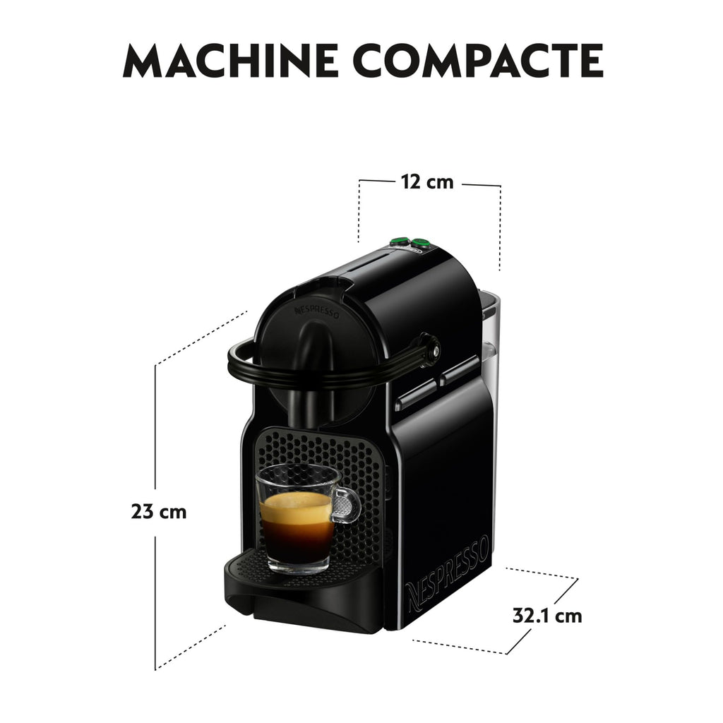 Nespresso Inissia – Machine à Café à Capsules, Noir, 19 Bars