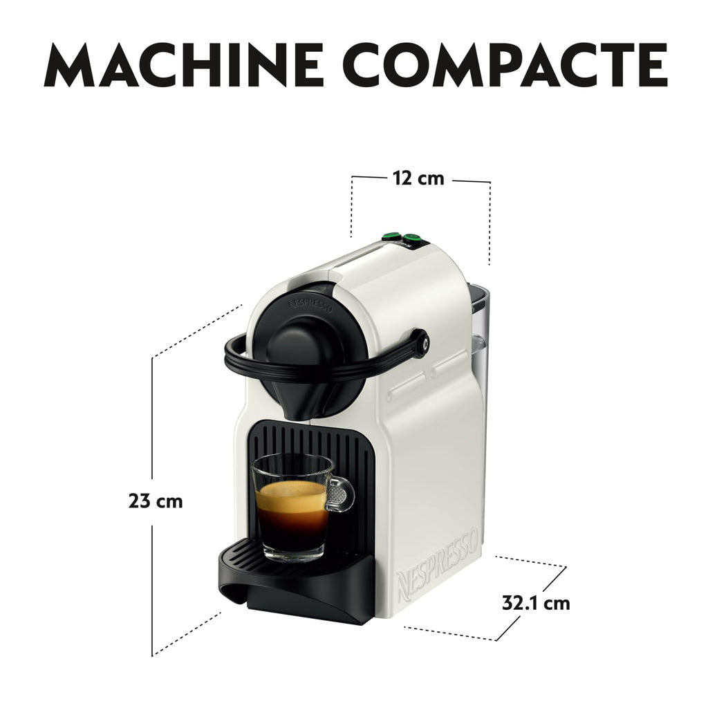 Nespresso Inissia – Machine à Café Espresso, Blanc, 19 Bars