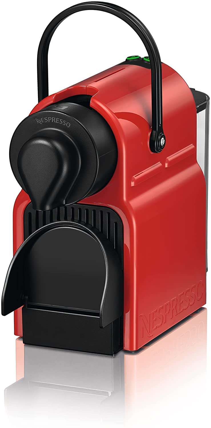 Nespresso Inissia – Machine à Café à Capsules, Rouge Rubis, Réservoir 0,7 L